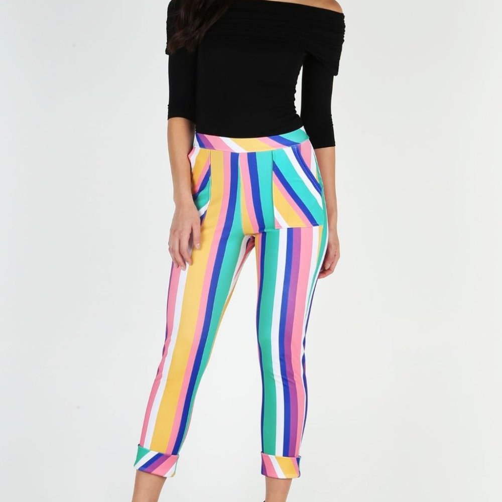 NWT BlackMilk Tropical Ice Cream Cake Cuffed Pants – 7 DAY UNLIMITED ($110AUD) S